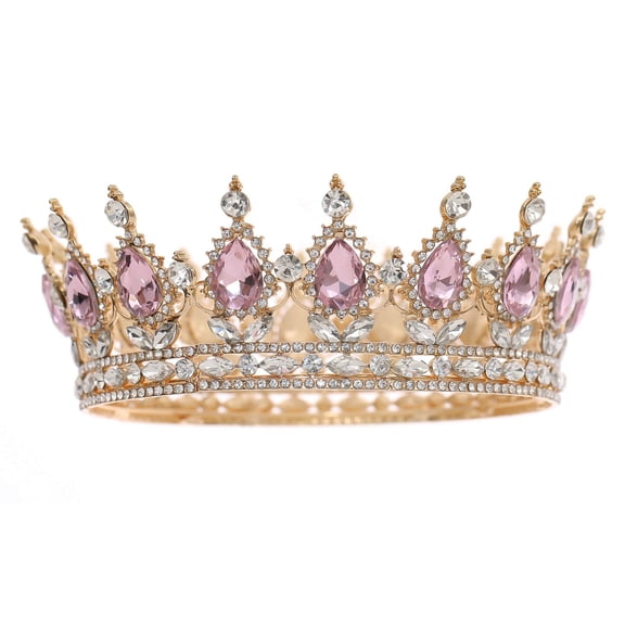 Queen Rhinestone Wedding Tiara for Women - Costume Party Hair Accessory, Princess Birthday Crown