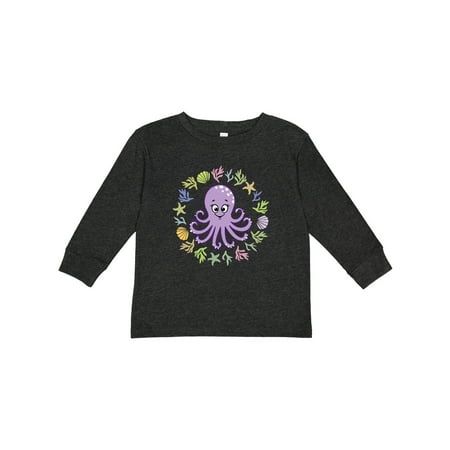 

Inktastic Octopus Cute Girls Outfit Gift Toddler Toddler Girl Long Sleeve T-Shirt