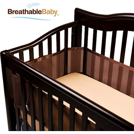 BreathableBaby - Breathable Crib Liner, Fits All Cribs, Brown
