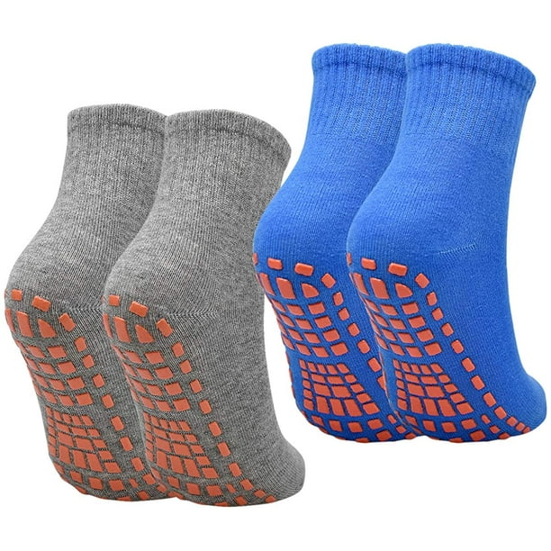 Rymora Non Slip Grip Socks for Women & Men - Pilates Socks, Yoga Socks -  Fall Prevention, Full Toe Ankle Socks for Barre Fitness, Ballet, Dance,  Home Workout (2 Pairs) : : Fashion