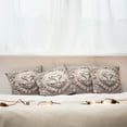 thumbnail image 4 of Ambesonne Vintage Romantic Throw Pillow Cover Pack of 4, Doves and Roses, 4 Pcs-16" x 16", Pale Pink Pale Cadet Blue, 4 of 5