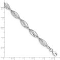 thumbnail image 3 of FB Jewels 14k White Gold Diamond Cut Bracelet, 3 of 3