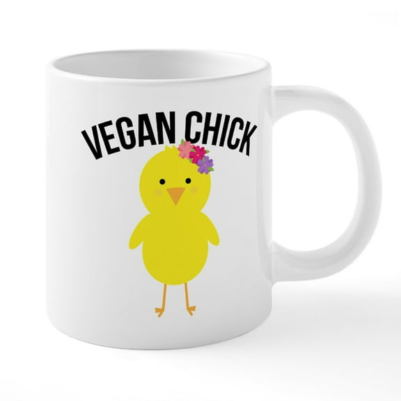 CafePress - Vegan Chick - 20 Oz White Ceramic Mega Mug