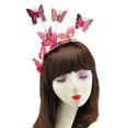 thumbnail image 1 of 1 Pcs Handmade Spring Butterfly Headband Bridal Flower Crown Ladies Costume Delicate Wedding Hair Accessories, 1 of 6