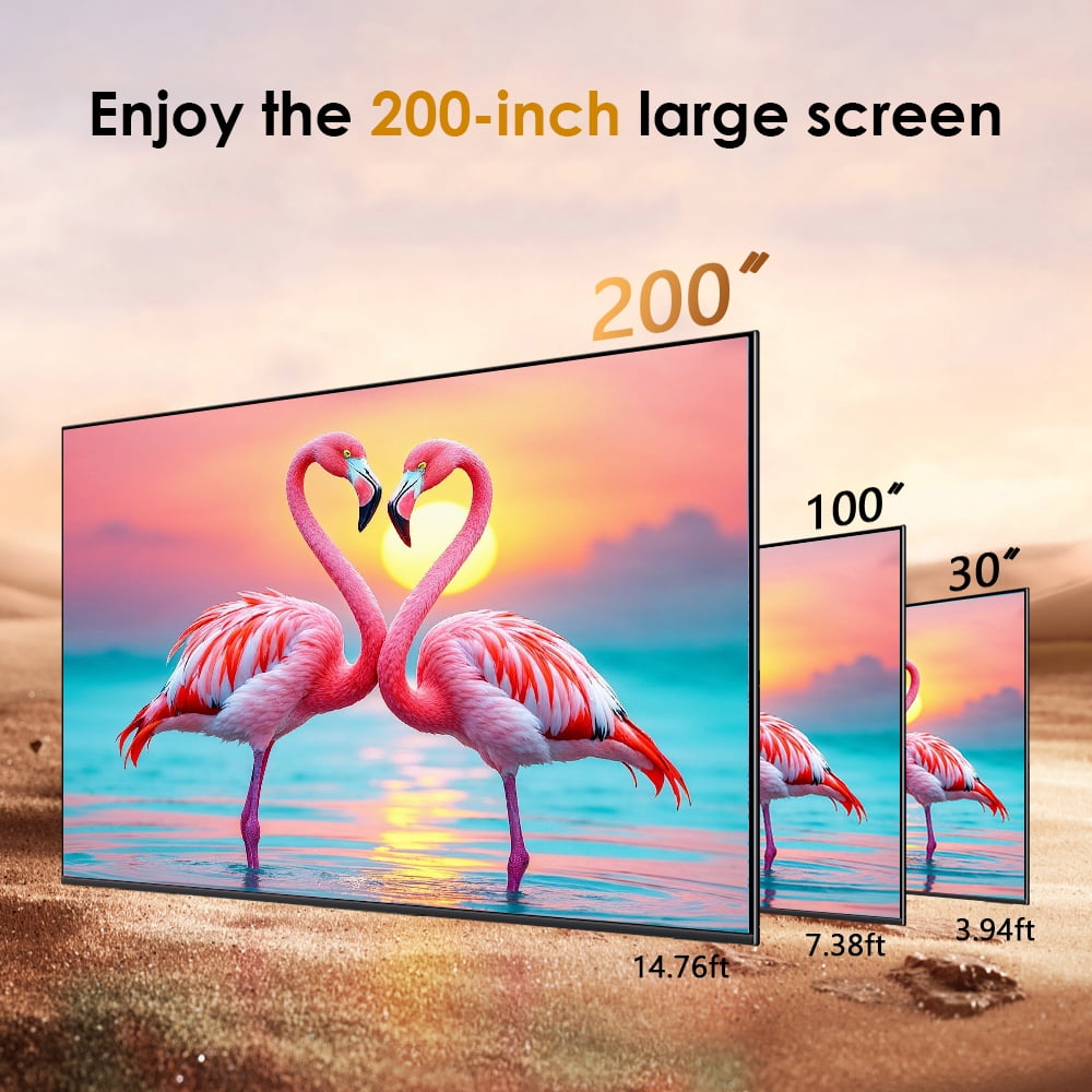 Aimeisen Q310 Portable LED Projector, White, Native 1080P, 4K Decode, WiFi Bluetooth, Home Theater