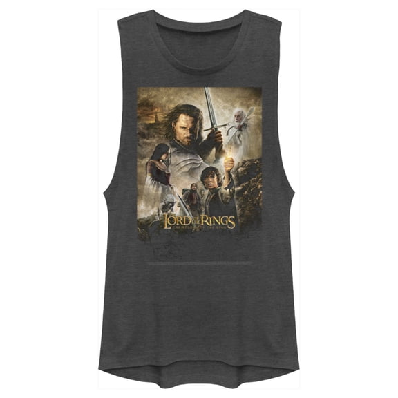 Junior's The Lord of the Rings Return of the King Movie Poster  Festival Muscle Graphic Tee Charcoal Small