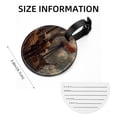 thumbnail image 5 of Columbus Day 2Pcs PU Leather Round Luggage Tags with Privacy Cover and Name ID Tag for Suitcase, Handbags, Backpacks, School Bags, 5 of 6
