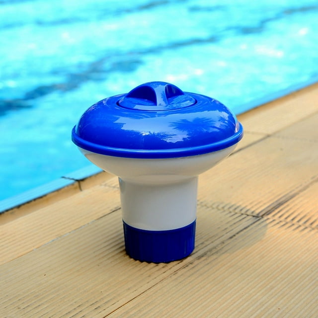 Distributeur Flottant de Chlore pour Piscine Creusée et hors Terre - Distributeur Réglable de Comprimés de Brome avec Contrôle de Ventilation - Distributeur Durable de Comprimés Chimiques en Plastique pour Spa et Piscines, Entretien