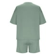 thumbnail image 3 of Admvng Lounge Sets For Women Loose Casual Two-piece Suit Short Sleeve And Shorts With Pocket Set S-2XL, 3 of 6