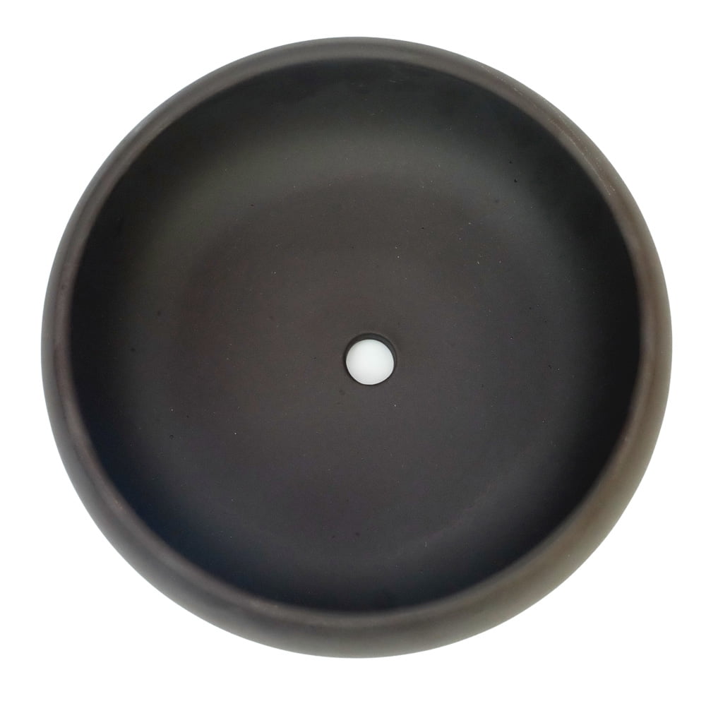 K-Cliffs 6.7" Round Ceramic Planter/Pot with Matte Finish (Brown)