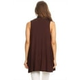 thumbnail image 4 of Women's Sleeveless Open Front Cardigan Lightweight Solid Drape Vest, 4 of 4