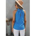 thumbnail image 1 of ABPHQTO Camiseta sin mangas con cuello halter para mujer, azul cielo, blanco/negro/azul cielo/albaricoque, 1 of 5