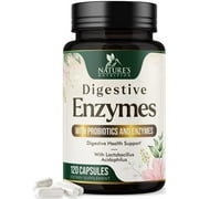 Digestive Enzymes with Probiotics and Bromelain - Extra Strength Digestive Enzyme Health Supplement for Women and Men - Supports Digestion, Gas, Bloating, and Gut Health, Non-GMO - 120 Capsules