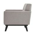 thumbnail image 4 of Armchair Accent Chair, Grey Gray, Fabric, Modern Contemporary, Mid Century Living Hotel Lounge Cafe Lobby, 4 of 8