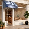 thumbnail image 6 of Ktaxon 4' Window Door Awning, Awnings for Doorways, Sun Shade Canopy Outdoor Patio Cover, Blue & White Stripes, 6 of 9