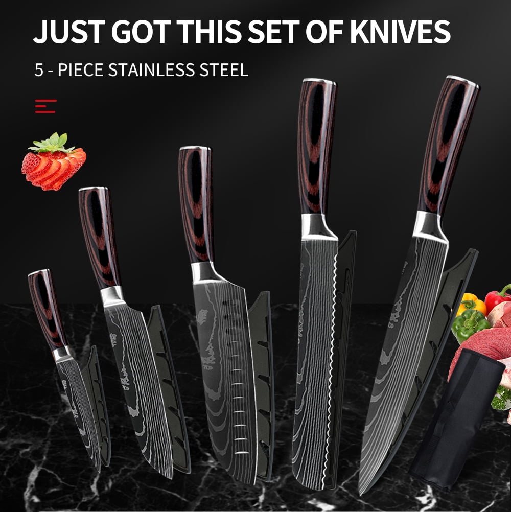 FULLHI Knife Set, 14pcs Japanese Knife Set, Multiple Colour Premium German  Stainless Steel Kitchen Knife Set - Yahoo Shopping