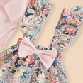 thumbnail image 7 of CAICJ98 Baby Girl Winter Clothes Toddler Girl Spring Fall Outfit Long Sleeve Ruffle Romper Floral Suspender Skirt Headband Set Pink,Size 12-18 Months, 7 of 7