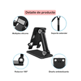 thumbnail image 3 of Soporte De Escritorio Para Celular Plegable y Ajustable Malubero Negro, 3 of 5