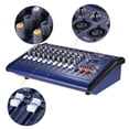thumbnail image 3 of 10 Channels Powered Mixer Amplifier Digital Audio Mixing Console Amp with 48V Phantom Power USB/ Slot for Recording DJ Stage Karaoke, 3 of 7