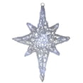 thumbnail image 1 of Hofert 24" Pure White LED Lighted Hanging Spun Glass Star Christmas Decoration, 1 of 3