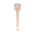 thumbnail image 3 of Angara Natural 0.72 Ct. Aquamarine with Diamond Classic Ring in 14K Rose Gold for Women (Ring Size: 3.5), 3 of 9