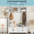 thumbnail image 6 of EUROCO 80.3" Large Entryway Hall Tree with Storage Bench and Coat Rack, 5 Hooks, 2 Large Drawers for Hallway Living Room Bedroom Home, White, 6 of 8