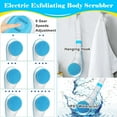 thumbnail image 4 of Electric Body Brush Shower, USB Rechargeable Back Body Brush with Long Handle, 5 in 1 Bath Shower Scrubber for Body Exfoliation and Massage Cleansing Set, Blue, 4 of 9