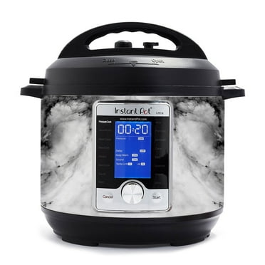 Wrap for Instant Pot Accessories 6 quart Ultra 10 in 1 Cover Sticker | Wraps fit InstaPot Ultra 10 in 1 6 Quart ONLY | Black and White Marble Swirl