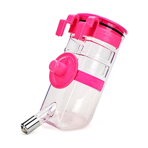 Bebedero colgante para mascotas de 500ml con boquilla de acero inoxidable - Disponible en varios colores (azul, rosa, amarillo, verde) - Material PP resistente - Ideal para perros y gatos