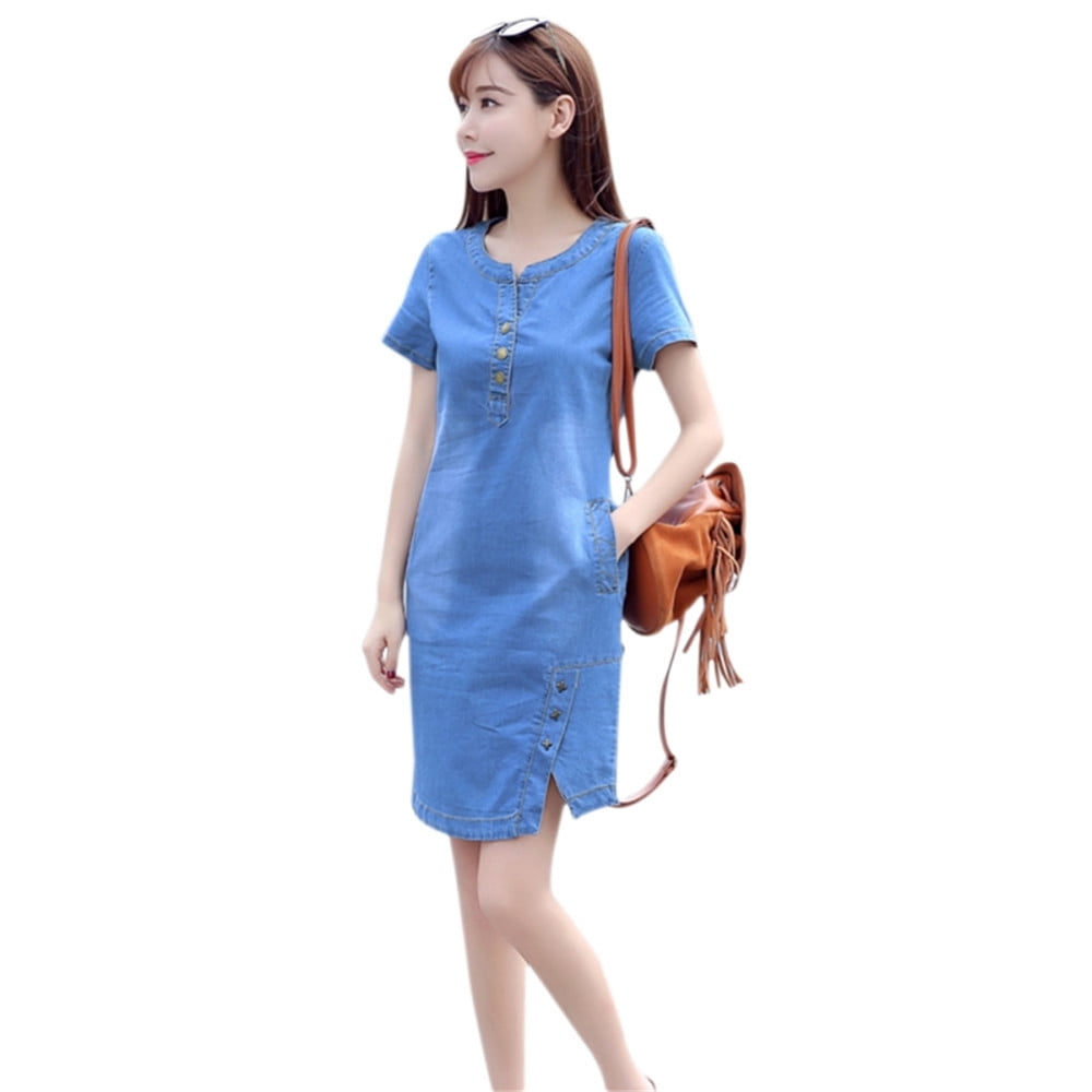 blue jean dress walmart