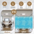 thumbnail image 5 of Turtle Sea Blue Window Privacy Film Lines WaterColor Turtle Mottled Pattern Decorative Glass Window Film UV Blocking Static Cling Non-Adhesive Sticker Covering for Home Door 23.6 x 59 inches, 5 of 8