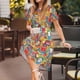 thumbnail image 3 of Easygdp Boho Cute Owls para Vestido Transpirable de Mujer, Vestido Suelto de Manga Corta con Pliegues y Bolsillos para el Verano, 3 of 6