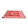 thumbnail image 2 of Ahgly Company Machine Washable Indoor Round Abstract Red Modern Area Rugs, 8' Round, 2 of 4