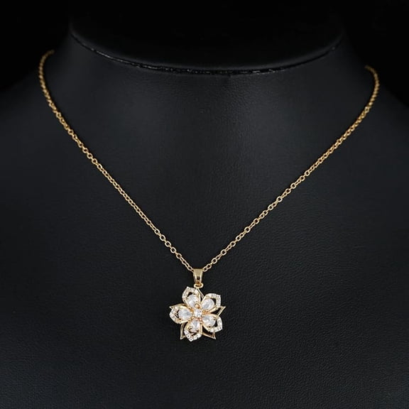 MIORA Romantic Floral Pendant Necklaces, Perfect Gift for Birthday, Wedding and Anniversary