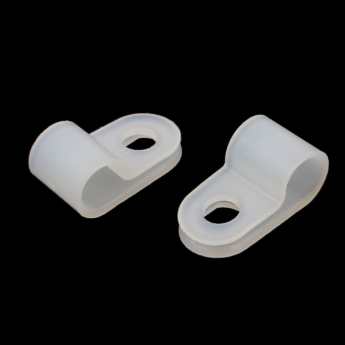 10Pcs Nylon R Type CC1 1/4" Cable Cord Wire Clamp Clip Fastener White