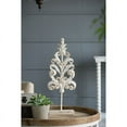 thumbnail image 5 of A&B Home Distressed White Leaf Wooden Statue 9.4" x 3.7" x 25.6", 5 of 6