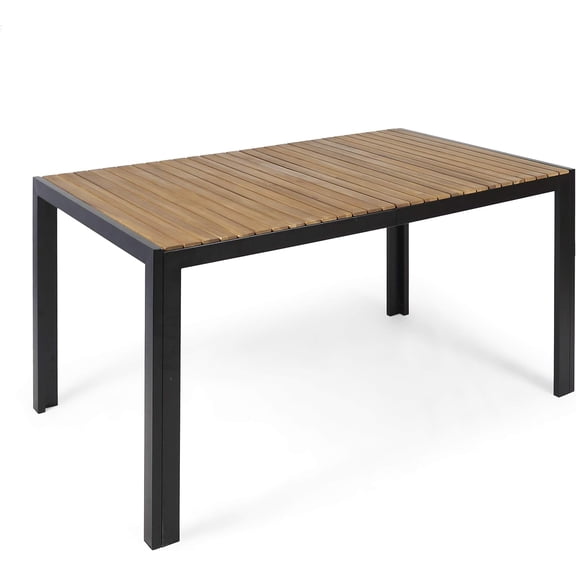 Christopher Knight Home Dining Table, Teak Finish   Black