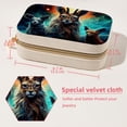 thumbnail image 5 of Starry Animals Velvet Portable Jewelry Stand with Removable Compartment - Travel Organizer, Earring Holder, and Organizer Box - Gift, 5 of 7