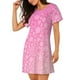 thumbnail image 2 of Easygdp Breast CancerN Ribbons Awareness Camisón de manga corta para mujer, informal, estampado, 2 of 6