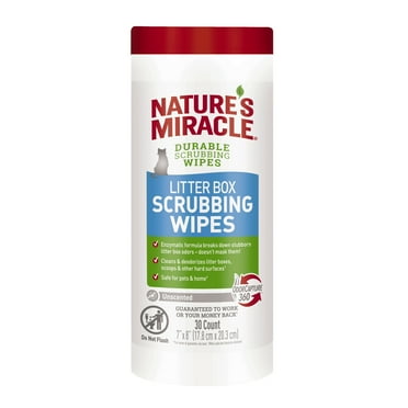 Nature’s Miracle Litter Box Scrubbing Wipes, 30 Count