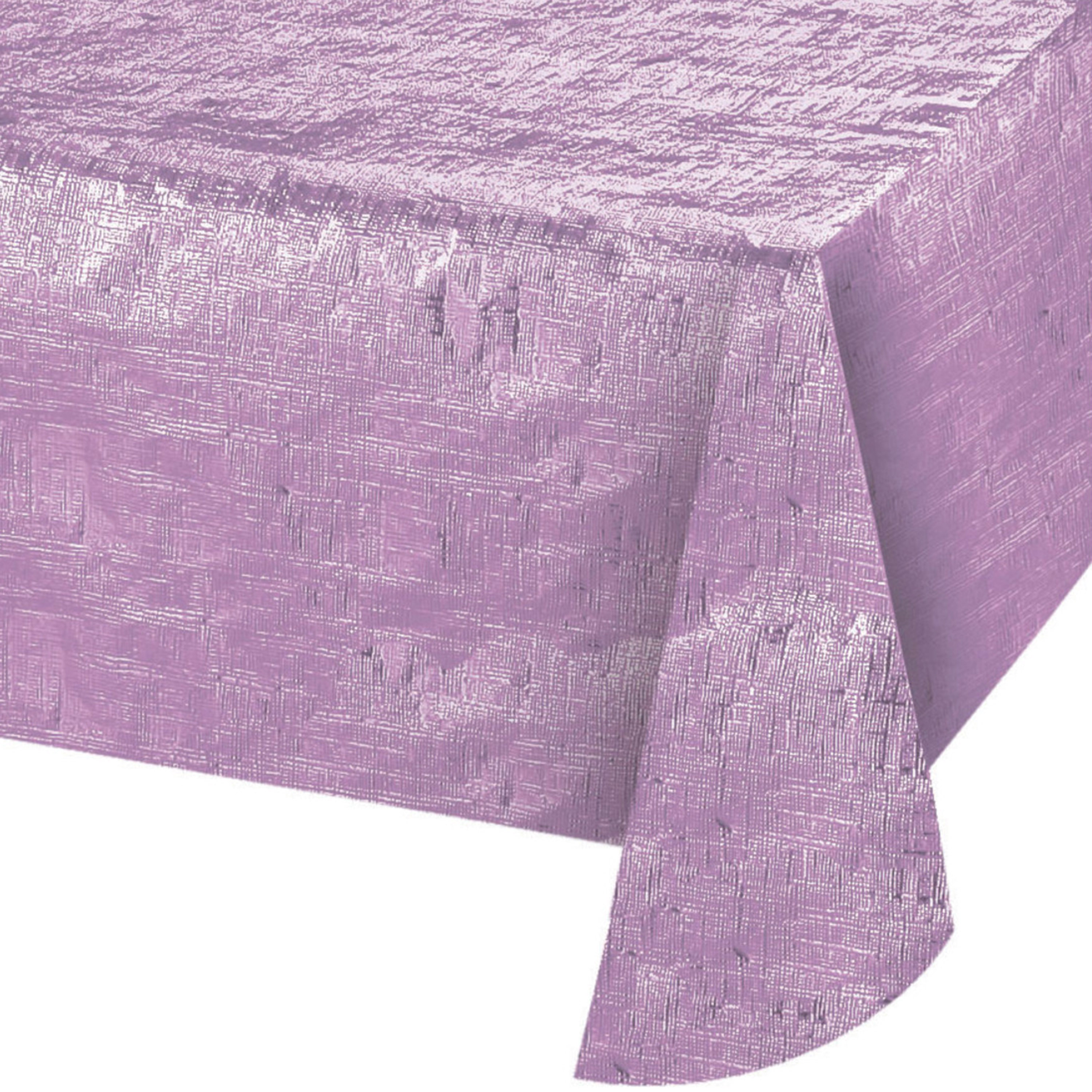 Opalescent Lavender Paper Tablecloths, 3 Count