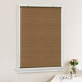 thumbnail image 2 of Oval Cordless Outdoor Rollup Light Filtering Window Blinds Shades: 36" (Width) X 72" (Length), Woodtone, 2 of 2