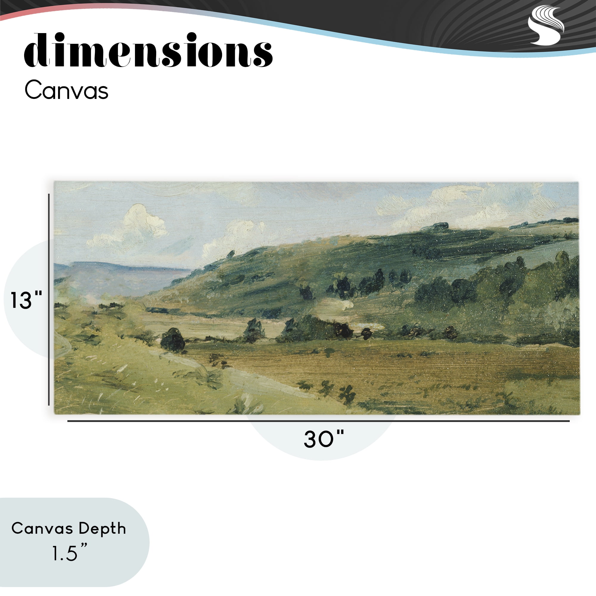 Stupell Industries Tree Dotted Countryside in Summer Canvas Wall Art, design by Lucille Price