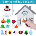 thumbnail image 3 of Home Interchangeable Decorative Sign Seasonal Home Wooden Sign DIY Home Table Decoration Set with 15 Pieces Holiday Signs Wooden Decorative Sign for Room Table, 3 of 7
