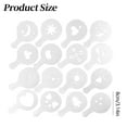 thumbnail image 3 of Under 5$ 16-Piece Plastic Coffee Spray Mold Set,Kaireo 16 Piece Coffee Art Stencil Set Reusable Grade Plastic Templates for Latte Cocoa & Dessert Decoration (Flower/Heart/ Designs), 3 of 9
