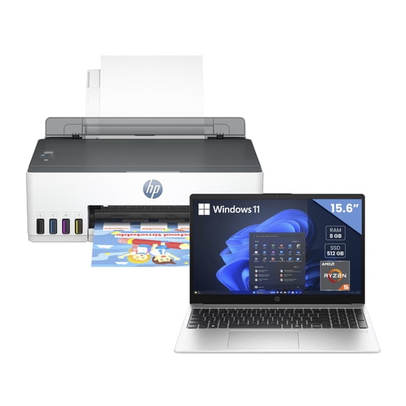 KIT LAPTOP HP 255R G10 15.6" AMD R5 7535U RAM 8GB SSD 512GB W11H + IMPRESORA HP 215 SMART TANK COLOR