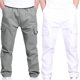 thumbnail image 1 of Cowsor 2PC Boys Cargo Sweatpants Casual Hiking Pants Joggers Athletic Trousers Cotton Loose Straight Pants for Men, 1 of 3
