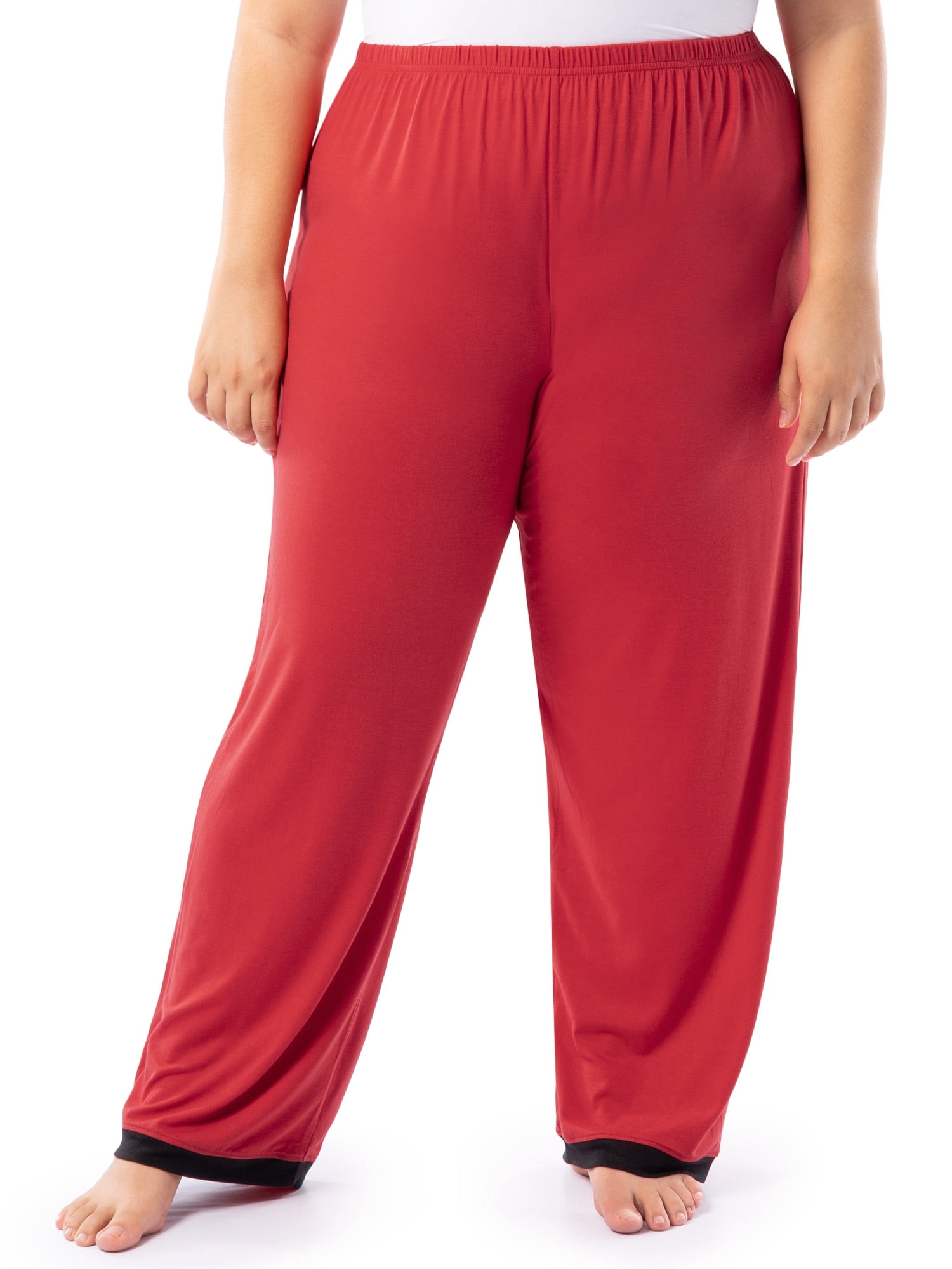 Fruit of the Loom Women's Soft & Breathable V-Neck Short Sleeve Top & Pajama Pant Set, Sizes S-4X