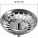 thumbnail image 2 of Sink Strainer Plug 80 Mm, 1 Piece Basket Strainer Sink Waste Plug Replacement, Stainless Steel Sink Filter Cover Cap Hair Stopper For Kitchen Or Bathr, 2 of 4