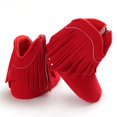 thumbnail image 4 of RXIRUCGD Bottes pour Enfants et Bébés Chaussures en Coton Chaussures Décoratives à Franges ( Rouge, Taille : 12 ), 4 of 6